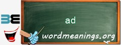 WordMeaning blackboard for ad